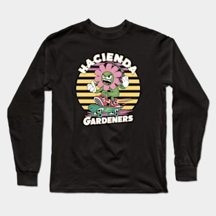 Synthwave Punk Skater Flower Cartoon Long Sleeve T-Shirt